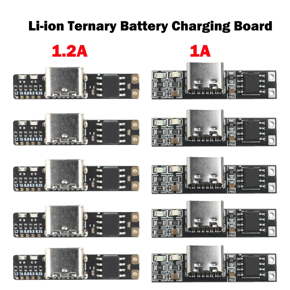 5/10 stücke 3,7 V Mini-Ternäre Lithium-Batterie Lade Board 1A 4,2 V Ladegerät Konverter Modul Typ-C Schnittstelle Netzteil ﻿ Image