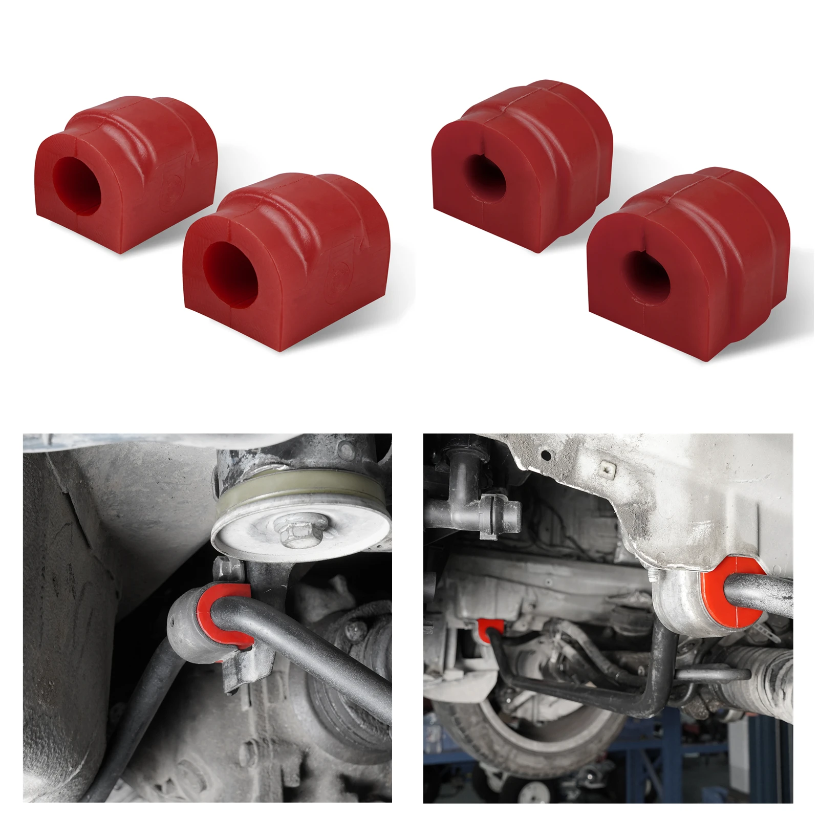 80A Polyurethan Vorder- und Hinterachse Stabilisatorbuchsen Set für BMW E46 2001-2006, Ersatz für 31351097179, 33551138104 Image