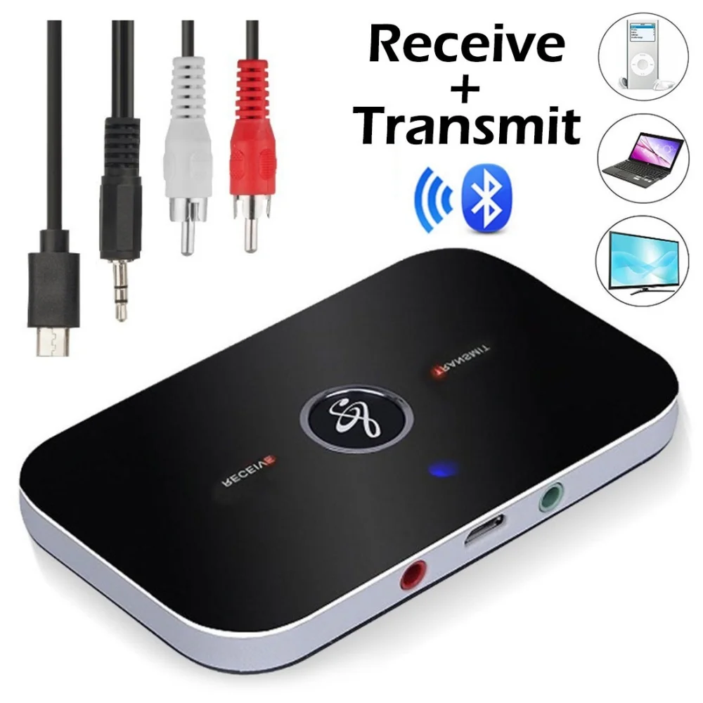 Bluetooth 5,0 Audio Sender Empfänger Stereo 3,5mm AUX Jack RCA USB Dongle Musik Wireless Adapter Für Car Kit PC TV Kopfhörer Image