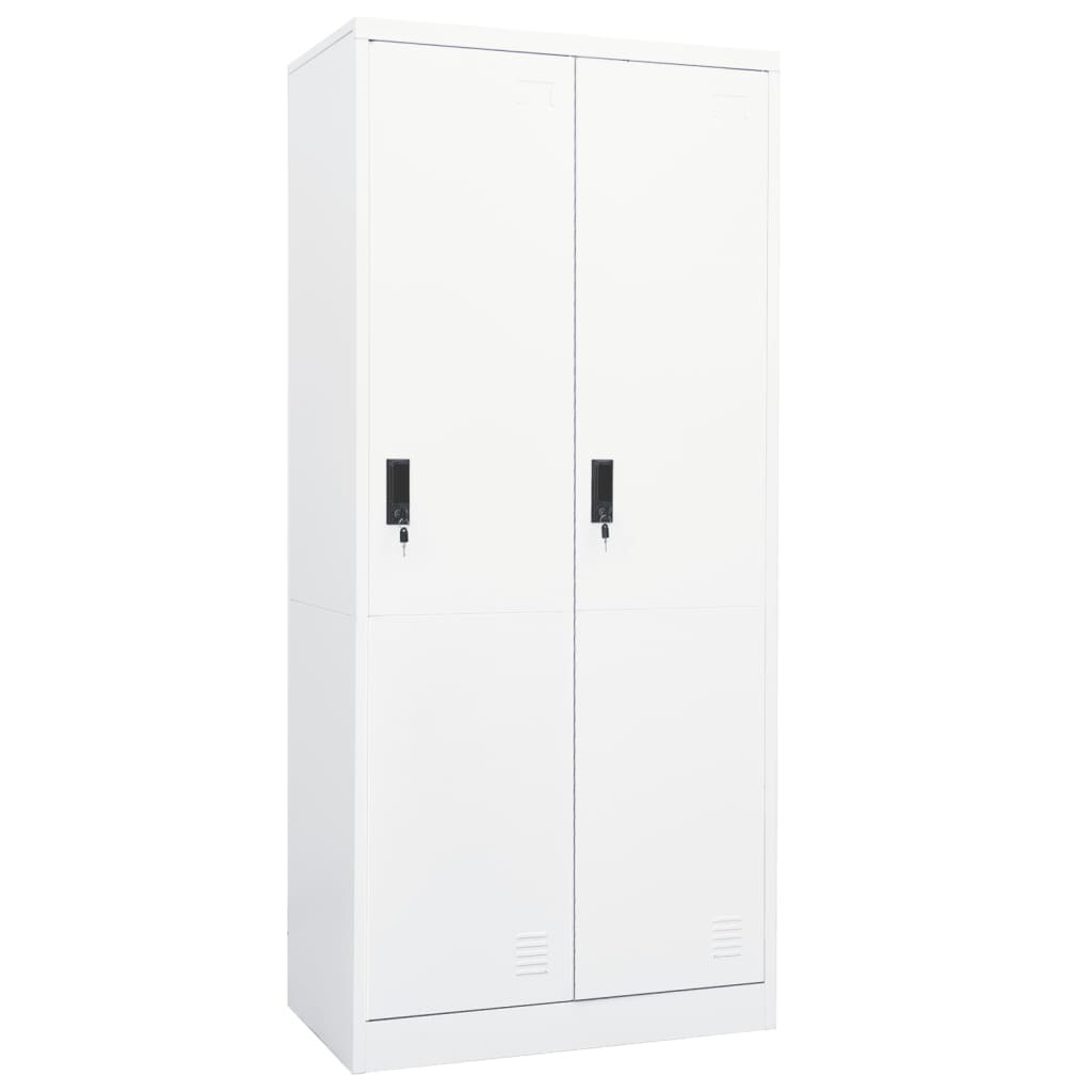 vidaXL Kleiderschrank Weiß 80x50x180 cm Stahl Image
