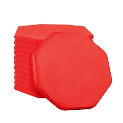 CombiCraft Wertmarken Chips Achteckig 38x38 mm Rot - pro 100 Stück Image