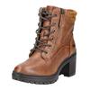 Schnürstiefelette MUSTANG SHOES "Mustang Shoes Stiefelette Lederimitat", Damen, Gr. 40, braun (kastanie), Lederimitat, casual, Schuhe