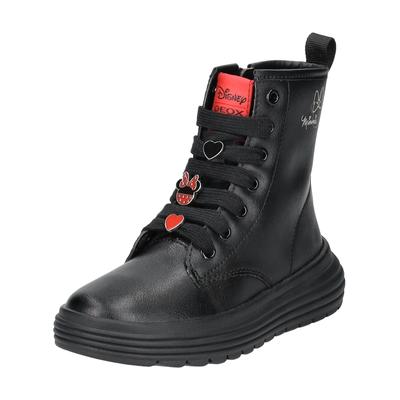 Schnürstiefelette GEOX "Geox Stiefelette Lederimitat", Kinder, Gr. 31, schwarz, Lederimitat, casual, Schuhe Image