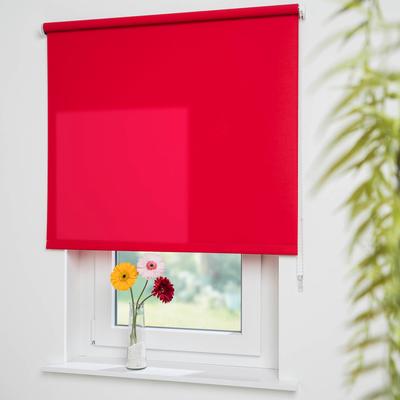 Seitenzugrollo LIEDECO "Uni" Gr. 2, rot (dunkelrot), B:82cm H:180cm, Polyester, Rollos, Montage ohne Bohren zum Klemmen mit separatem Klemmträger möglich Image