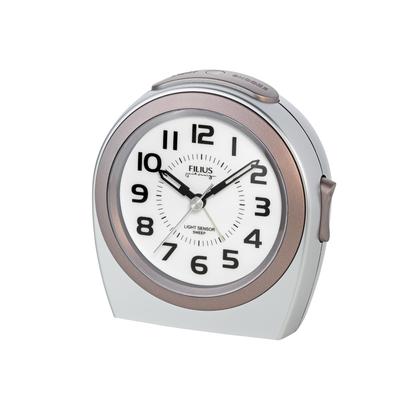 Quarzwecker FILIUS ZEITDESIGN, silber (silberfarben), Wecker, Schlafzimmer, Wecker, Jugendliche, Beleuchtung, schleichende Sekunde