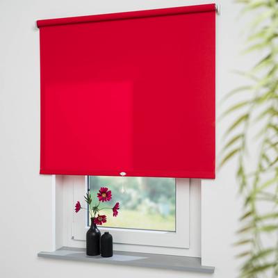 Springrollo LIEDECO "Uni" Gr. 12, rot (dunkelrot), B:62cm H:180cm, Kunststoff, Metall, Polyester, Rollos, Rollo Hergestellt in Deutschland Image
