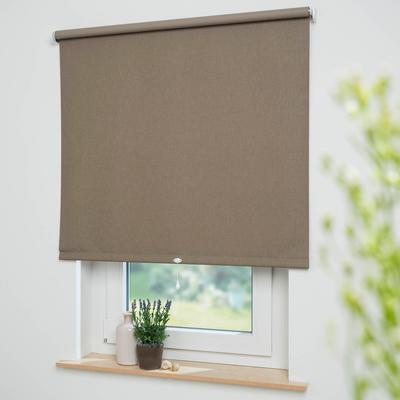 Springrollo LIEDECO "Uni" Gr. 6, braun (coffee), B:152cm H:180cm, Kunststoff, Metall, Polyester, Rollos, Rollo Hergestellt in Deutschland Image