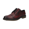 Schnürschuh BUGATTI, Herren, Gr. 43, rot (dunkelrot), Leder, casual, Schuhe, Halbschuh, Business Schuh mit seitlichem Reißverschluss