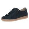 Sneaker CAPRICE, Damen, Gr. 38,5, blau (dunkelblau), Veloursleder, sportlich, Schuhe, Freizeitschuh, Halbschuh, Schnürer mit Außenreißverschluss