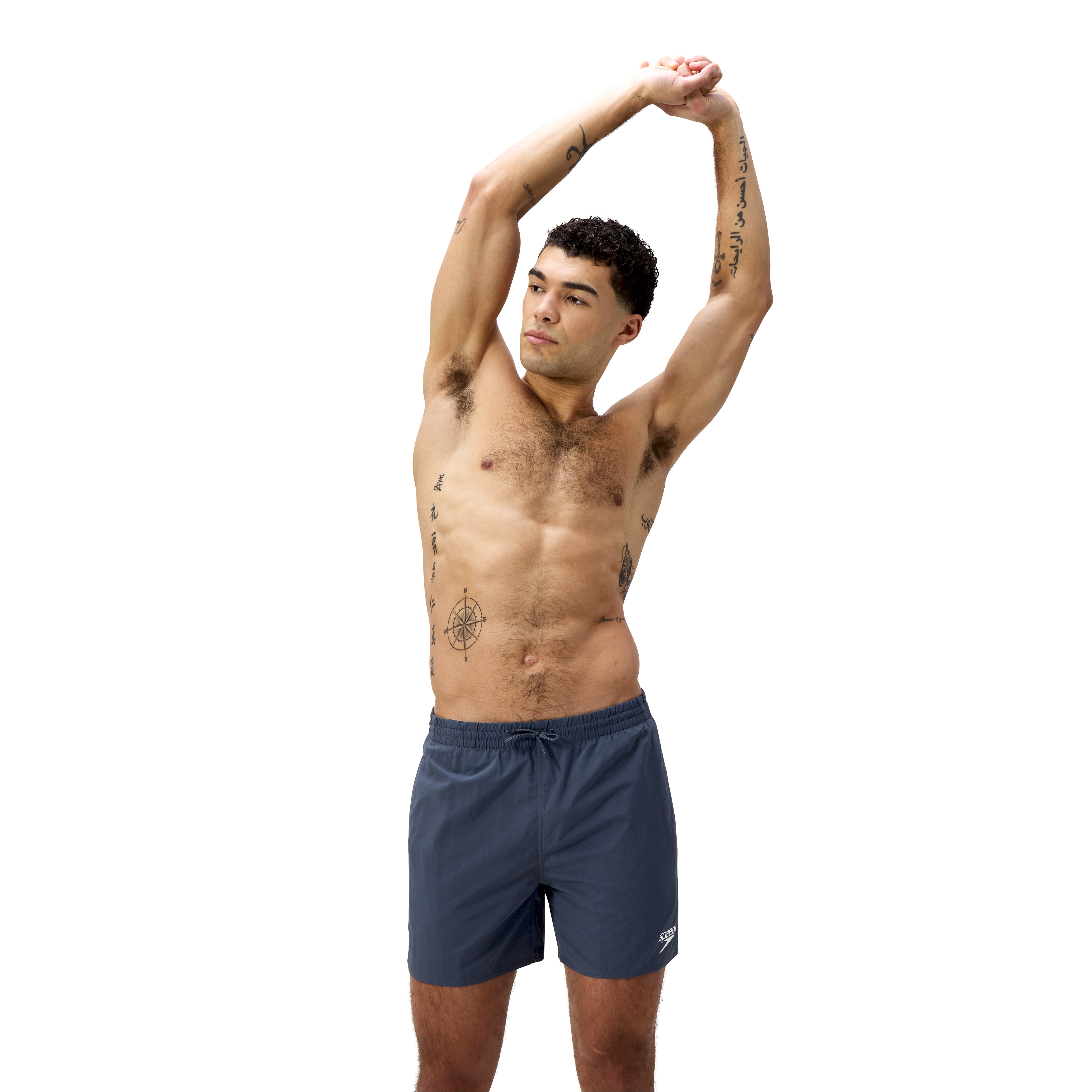 Badeshorts SPEEDO "Mens Essential 16" Watershort", Herren, Gr. L, N-Gr, grau (grau lead), Obermaterial: 100% Nylon, Badehosen Image