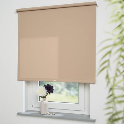 Springrollo LIEDECO "Uni" Gr. 9, beige (sand), B:152cm H:180cm, Polyester, Metall, Rollos, lichtdurchlässig Image