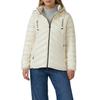 Outdoorjacke S.OLIVER, Damen, Gr. 44, beige (cream), Steppware, Obermaterial: 100% Polyester. Futter: 100% Polyester, unifarben, casual, slim fit normal, Langarm elastischer Bund, Jacken, mit abnehmbarer Kapuze