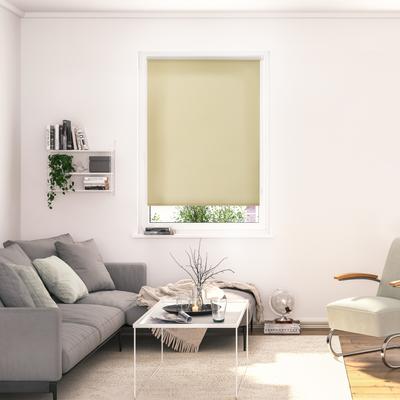 Rollo LICHTBLICK ORIGINAL "Klemmfix, ohne Bohren" Gr. 7, beige (beige, weiß, weiß), B:100cm H:190cm, Polyester, Rollos, Thermofunktion, Lichtdurchlässig, Klemmbar, Energiesparend Image