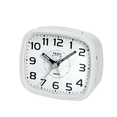 Quarzwecker FILIUS ZEITDESIGN, weiß, Wecker, Schlafzimmer, Wecker,Beleuchtung,schleichende Sekunde,Snooze,Piepalarm