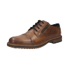 Schnürschuh BUGATTI, Herren, Gr. 44, braun (cognac), Leder, casual, Schuhe, Halbschuh, Business Schuh mit seitlichem Reißverschluss