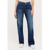 Relax-fit-Jeans ANGELS "LIZ WORKER", Damen, Gr. 42, Länge 30, blau (blau used), Denim/Jeans, Obermaterial: 78% Baumwolle, 20% Polyester, 2% Elasthan, casual, relaxed fit lang, Jeans, mit großen Vordertaschen und Fade-Out Effekten
