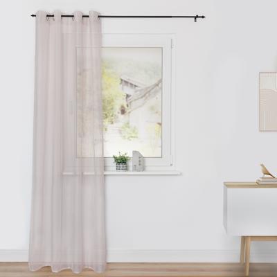 Vorhang LICHTBLICK ORIGINAL "Vorhang Voile mit Ösen, leichter und transparenter Stoff (1Stück)" Gr. 2, beige (creme), B:140cm H:175cm, Polyester, Polyester, Gardinen Image