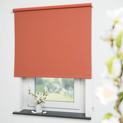 Seitenzugrollo LIEDECO "Uni" Gr. 9, orange (terra), B:182cm H:180cm, Polyester, Rollos Image