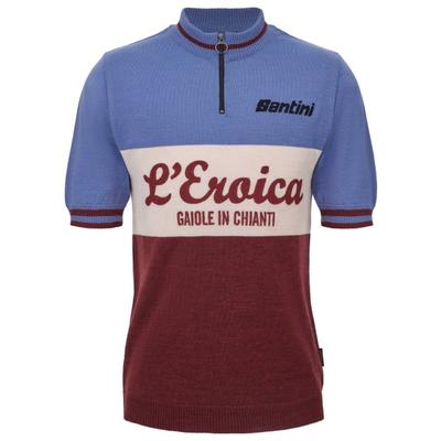 Santini - Eroica 28° Gaiole Wool Jersey - Radtrikot Gr L azzurro Image