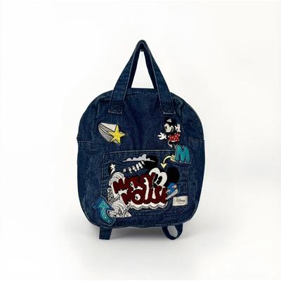 Zara Accessories | Zara Kids Disney Mickey Mouse Denim Patch Back Pack | Color: Blue | Size: Osb