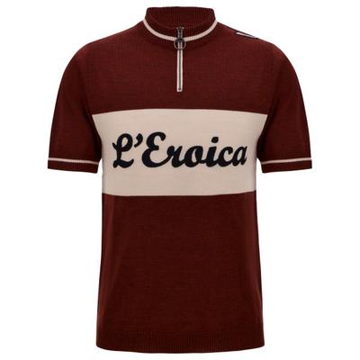 Santini - Eroica Vino Wool Jersey - Radtrikot Gr L bordeaux Image