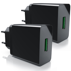 Aplic 2x USB-Ladegerät (3000 mA, 2-tlg., Quick Charge 3.0 USB-Ladegerät 1x USB A QC 3.0 Port / max. 3A über QC) Image
