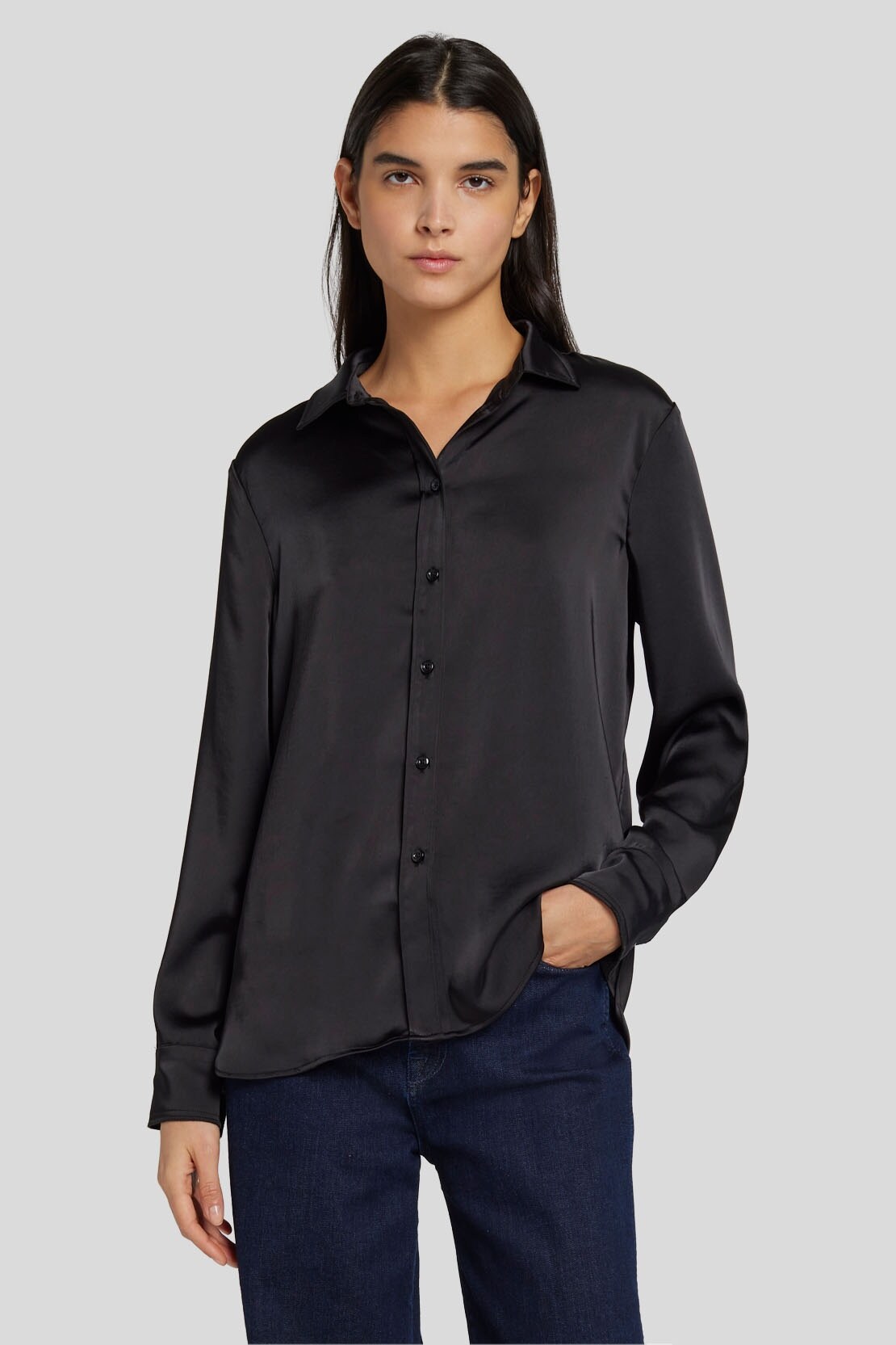 Damen Satin Shirt Image
