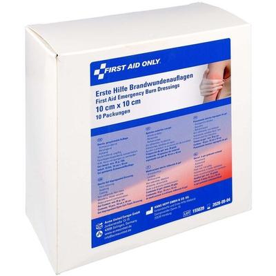 First Aid Only 10er-Pack Brandwunden-Kompressen 10 x 10 cm