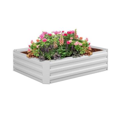 relaxdays Hochbeet aus Metall, rechteckig Image