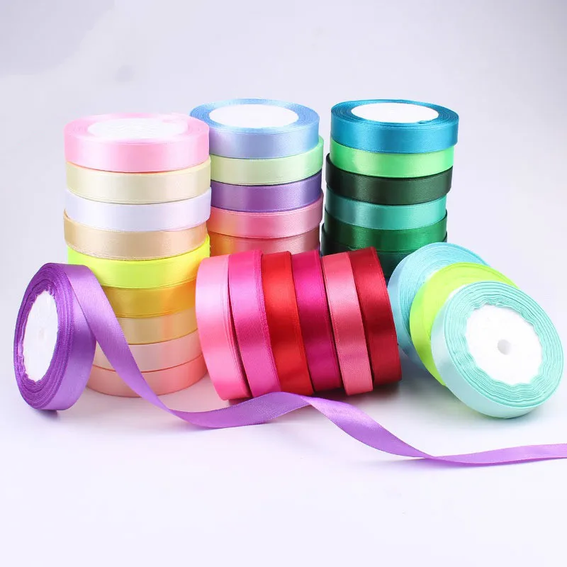 6–50 mm, 22 Meter/Rolle, Ripsband aus Satin für Hochzeit, Weihnachten, Party, Dekoration, handgefertigt, DIY-Schleife, Bastelbänder, Kartengeschenk Image