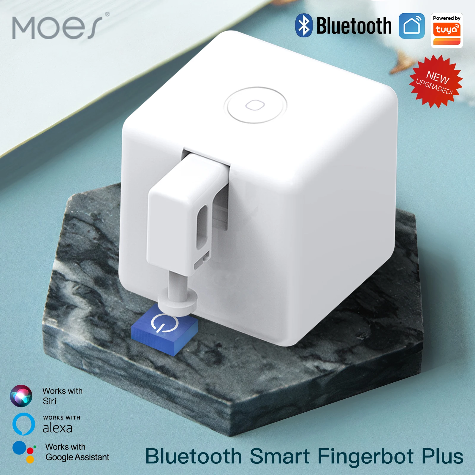 MOES Tuya Fingerbot Button Pusher Neuer Bluetooth-Fingerroboter Smart Life App automatischer Schalter Sprachsteuerung Alexa Google Home Image