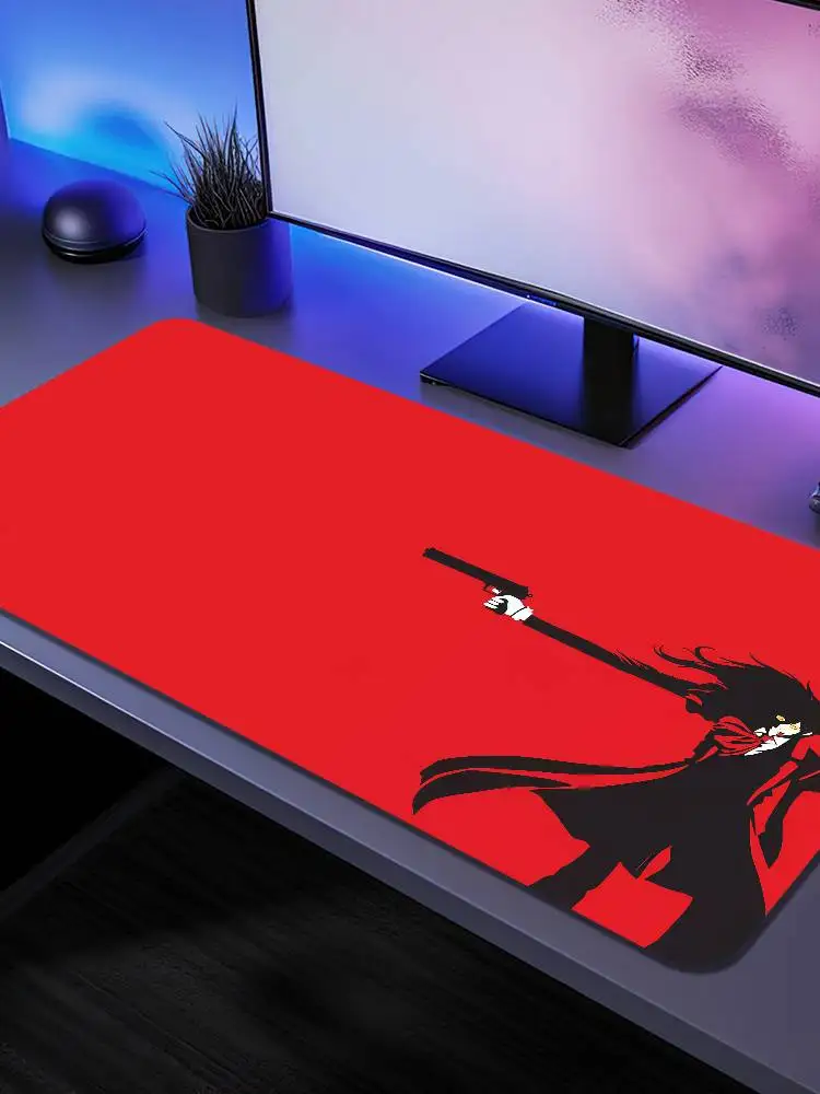 Anime Hellsing Mauspad Anime Große Matte Gaming Mousepad Gamer Nähte Schreibtisch Matte Für PC Tastatur Maus Teppich Image