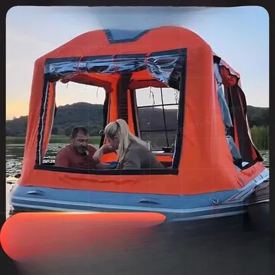 Water inflatable tent floating platform fishing platform boat, yacht floating floating fishing Taiwan sea travel camping