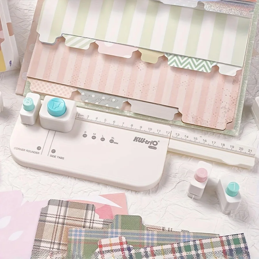 Planche de production de bricolage d'angle rond de ligne de séparation, page de séparation multifonction, poinçon d'étiquette d'index de marque-page de bricolage-bureau 1 pièce