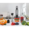 BioloMix Set frullatore ad immersione professionale 4 in 1 - Frullatore ad alta potenza da 1200 W con lame per ghiaccio in acciaio inossidabile, include tritatutto