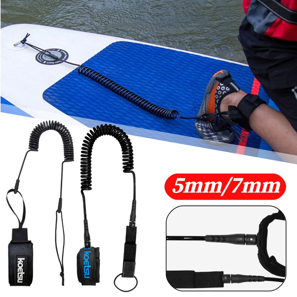 Surfen Fuß Bein Seil Praktische Surfen Stand UP Paddle Board Knöchel Leine Elastische Surfbrett Floß Kajak Seil TPU Zubehör Image