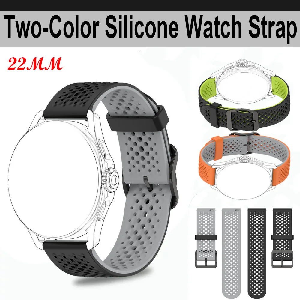 22 mm Sport-Silikon-Uhrenarmband für Samsung Galaxy Watch 46 mm/Watch 3 45 mm Armband Gear S3 Frontier/Classic Uhrenzubehör Image