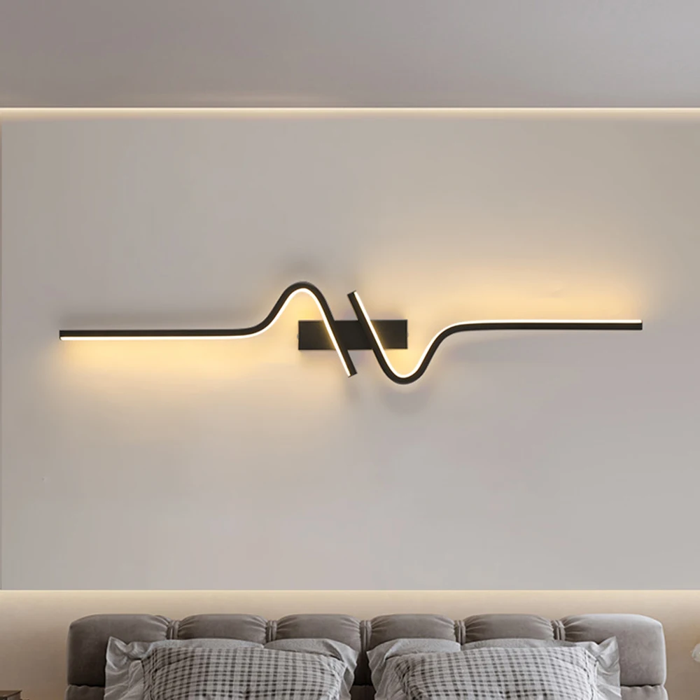 Moderne LED Wand Lampe Lange Streifen Wand Lampen TV Hintergrund Dekorative Beleuchtung Für Schlafzimmer Wohnzimmer Hause Innen Beleuchtung Leuchte
