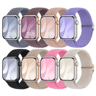 Geflochtenes Schlaufenarmband für Apple Watch Band 42/46 mm 45/41 mm 38/40 mm 44 mm 49 mm Nylon Solo Armband iWatch Serie 10 9 SE 8 7 6 Ultra2 Image