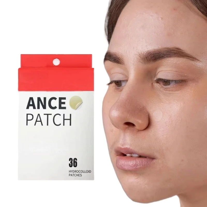 36-teiliges rundes Pickelpflaster zur Entfernung von Akne- und Mitessern, Pickelentfernungspflaster, Hydrokolloid, unsichtbar, wasserdicht, Pickelpflaster  Image