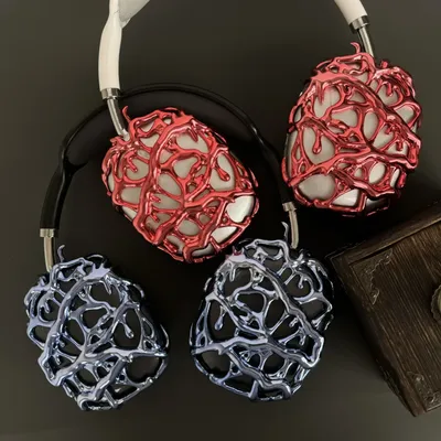Airpods Max Hülle Metall Liquid Thorn Kopfhörer Hülle Benutzerdefinierte Airpods Max Befestigung Y2k Dekoration Rot Headset Zubehör Geschenke Image