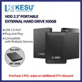 KESU Flash HDD ad alta velocità Disco rigido esterno portatile da 2,5" 500 GB USB 3.0 Trasferimento rapido HDD di grande capacità Archiviazione dati Backup
