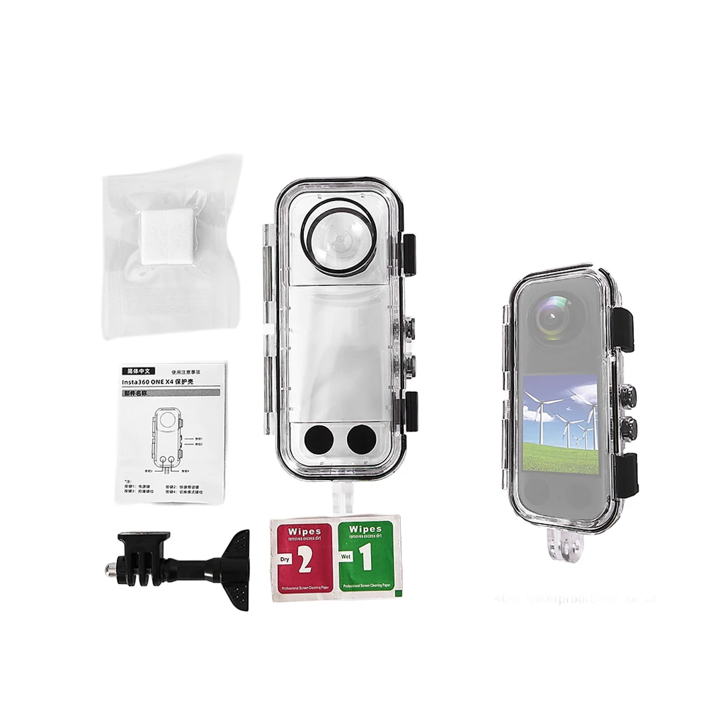 60M unsichtbares Tauchgehäuse für Insta360 X4 X3 wasserdichte Gehäuseschale für Insta 360 X3 Kamera Unterwasserzubehör Image