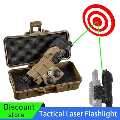 Flashlight With Laser, (Green Laser, Flashlight) Airsoft Aiming Accessories, IR Illumination Dual Function Pressure Switch