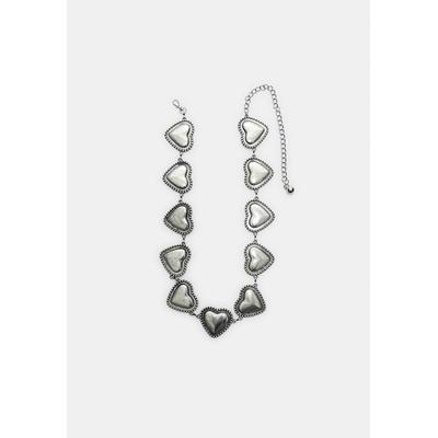 Stradivarius Metal heart belt Grey S