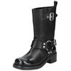 Bikerboots STEVE MADDEN "STEVE MADDEN Stiefel Lederimitat", Damen, Gr. 39, schwarz, Lederimitat, casual, Schuhe