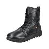 Schnürstiefelette SOFTINOS "softinos Stiefelette Leder", Damen, Gr. 39, schwarz (schwarz, schwarz), Leder, casual, Schuhe