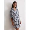 Nachthemd MARC O'POLO "Mix N Match Cotton", Damen, Gr. M, N-Gr, blau, Jersey, Obermaterial: 100% Baumwolle, modisch, bequem kniefrei, V-Ausschnitt, Langarm, Kleider, Knopfleiste, Langarm, Baumwolle, weich, Kragen mit V-Ausschnitt
