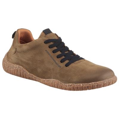 Barfußschuh JOSEF SEIBEL "Wallace 04", Herren, Gr. 42, grün (oliv), Leder, used, casual, Schuhe, Barfußschuh, Komfortschuh in Weite G, Topseller Image