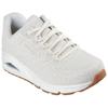 Sneaker SKECHERS "UNO-KAT-NEATO", Damen, Gr. 42, weiß (sanftes weiß), Lederimitat, sportlich, Schuhe, Leo Sneaker, Schnürschuh mit Air-Cooled Memory Foam, Topseller